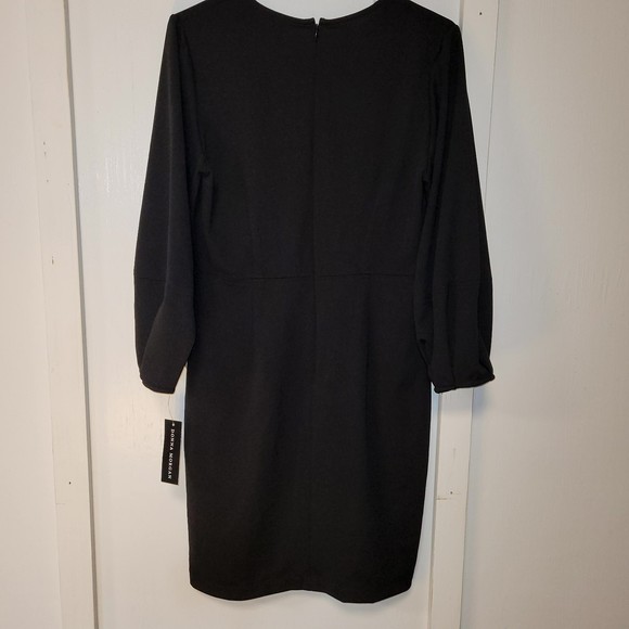 Donna Morgan Classic Black Midi Dress - Picture 3 of 6
